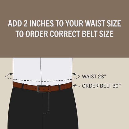Perry Ellis Men's Portfolio Timothy Leather Belt (Available in Big & Tall)