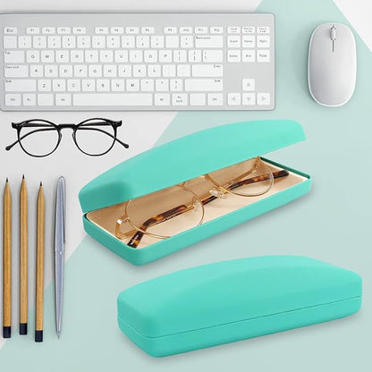 SMARTTOP Hard Shell Eyeglass Case- Glass Case With Cleaning Cloth, Glasses Case hard shell for men women