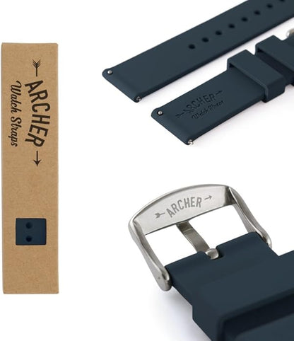 Archer Watch Straps - Soft Silicone Quick Release Watch Bands