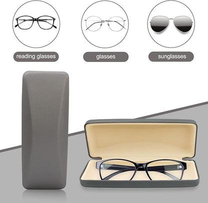 SMARTTOP Hard Shell Eyeglass Case- Glass Case With Cleaning Cloth, Glasses Case hard shell for men women