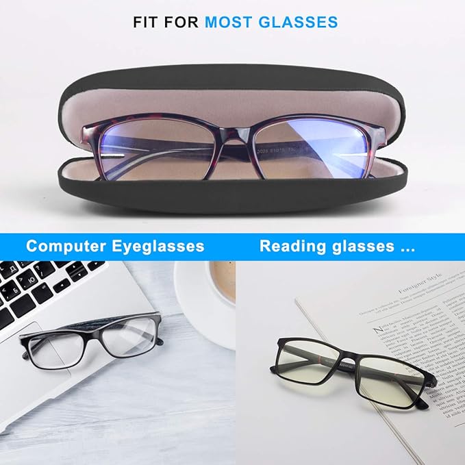 RayLove Unisex Hard Shell Eyeglasses Cases, Protective Case For Glasses