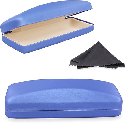 SMARTTOP Hard Shell Eyeglass Case- Glass Case With Cleaning Cloth, Glasses Case hard shell for men women