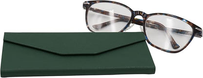 Real Sic Glasses Case for Men and Women - Magnetic Folding Hard Shell Sunglass Holder - Inspired by Solid Color