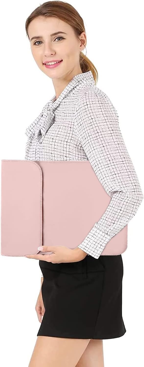 MOSISO Laptop Case 13.3 inch, 13-13.3 inch Laptop Sleeve Compatible with MacBook Neo 13 A18 Pro A3404 /Air 13/Pro 13/Pro 14 M5 M4 M3 M2 M1, Faux Suede Leather Case with Small Bag, Pink