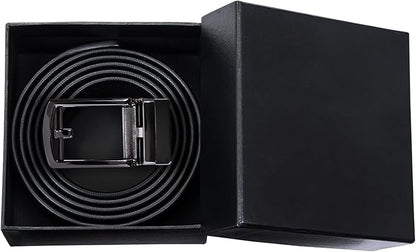 Barry.Wang Mens Belts Leather Ratchet Automatic Buckle Slide Click 1 3/8" Designer Dress Fashion Classic Casual Work Business