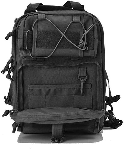Hebetag Leather Sling Bag Crossbody Backpack for Men Women Travel Outdoor Camping