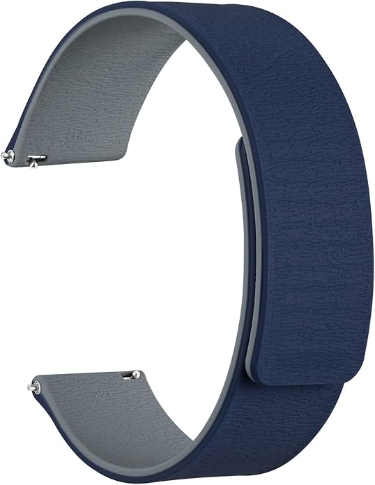 WOCCI Magnetic Watch Bands, Wood Grain Silicone, Quick Release, Compatible Watch Lug 20mm 22mm