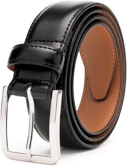 Fabio Valenti Genuine Leather Dress Belts For Men - Mens Belt For Suits, Jeans, Uniform With Single Prong Buckle