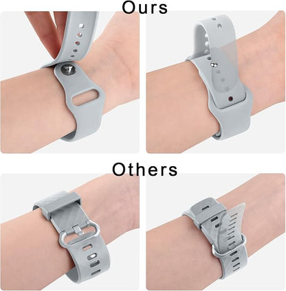 Meliya 22mm Watch Bands Quick Release Replacement Wristband, Soft Silicone Sport Replacement Straps for Men Women