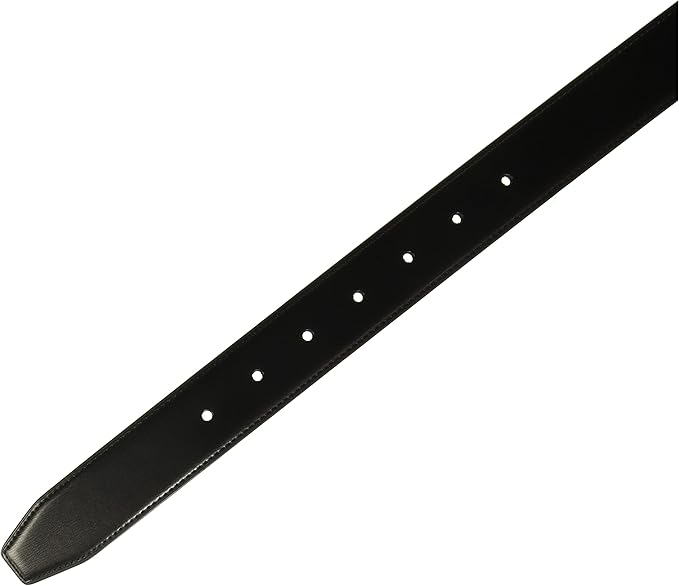 Perry Ellis Men's Portfolio Hi-lo Reversible Leather Dress Belt, Matte Finish, Stitched Edges Silver Prong Buckle, 1.5” Width