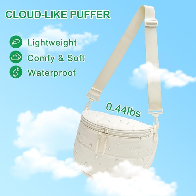 KKXIU Crossbody Sling Bag for Women Trendy Fanny Pack Vegan Leather Chest Bag | Trendy