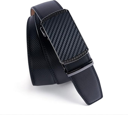 28"-68" Men's Leather Ratchet Dress Belt Big And Tall With Automatic Buckle