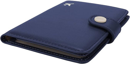 ZOPPEN Passport Holder Women Men, Passport Cover Travel Wallet Rfid Blocking Passport Wallet Cover Case Travel Essentials Document Organizer, Navy Blue