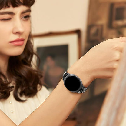 GEAK Slim Leather Band Compatible with Samsung Galaxy Watch 8 40mm 44mm/Watch 8 Classic 46mm, No Gap Adjustable Genuine Leather Replacement Dressy Strap for Samsung Watch 8 Bands Women