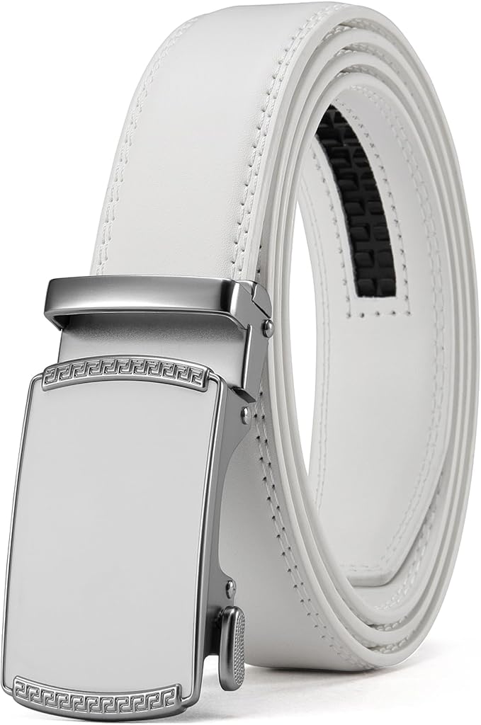 CHAOREN Mens Dress Belt - Mens Ratchet Belt Leather for Dress Pant - Micro Adjustable Belts Fit Everywhere
