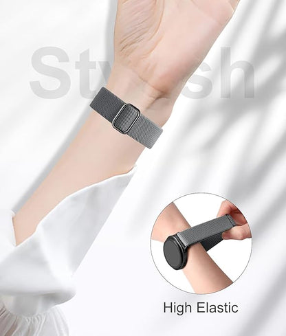 Lerobo Elastic Bands Compatible with Samsung Galaxy Watch 8 7 6 5 4 40mm 44mm/Galaxy Watch 8 Classic 6 4 Classic 43mm 47mm 42mm 46mm/5 Pro Band 45mm/Active 2,3 Pack 20mm Adjustable Nylon Sport Band