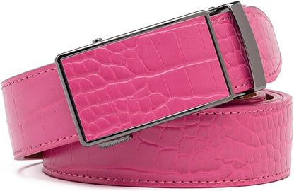 Fabio Valenti Mens Belt,Ratchet Belt Dress with 1 3/8" Genuine Leather with Easier Adjustable Buckle, Trim to Fit
