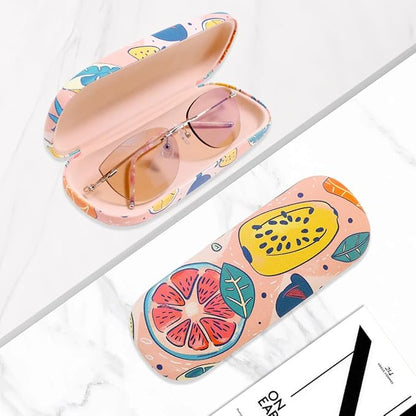 PERFECTSIGHT Hard Shell Eyeglasses Case, PU Leather Protective Glasses Case, Cute Eyeglass Case for Women Men Girls