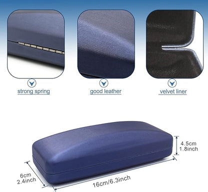 SMARTTOP Hard Shell Eyeglass Case- Glass Case With Cleaning Cloth, Glasses Case hard shell for men women