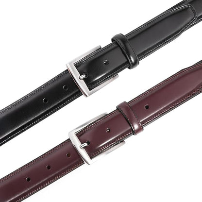 Mens Genuine Leather Dress Belt for Men, Handmade, 100% Cow Leather,Classic Casual and Business Belt Prong Buckle
