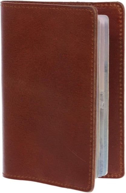 100% Soft Leather Passport Cover - Plain Leather Holder Slim Sleeve Case