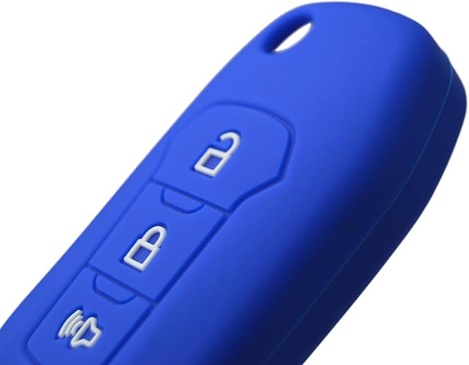 Silicone Key Fob Cover Remote Protector for Ford F150 F250 F350 F450 F550 Raptor Ranger Transit Fusion Bronco EcoSport Escape Explorer Expedition Lightning Maverick XLT (Flip Key)