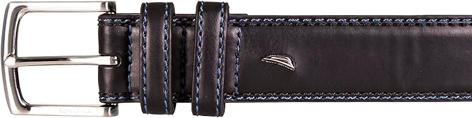 Nautica Men's Dress Leather Belt for Suits and Pants | Classic | Business | Fashion | Adjustable | Metal Buckle