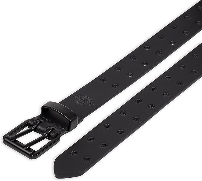 Dickies Men's Double Prong Leather Work Belt – Fully Adjustable, Regular & Big and Tall Sizes