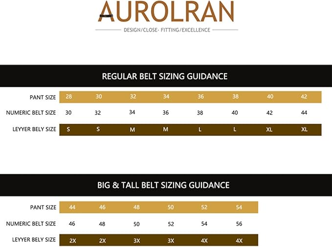 Aurolran Men&Womens Leather Dress Belt Business Automatic Buckle Belt Color-Black Silver Gold