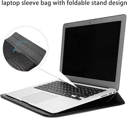 MOSISO Laptop Case 13 inch, 13 inch Laptop Sleeve Compatible with MacBook Neo 13 A18 Pro A3404 Air M4 M3 M2 M1 2026-2018 / Pro M2 M1 2026-2016, Crocodile Grain PU Leather Flap Case Bag, Black