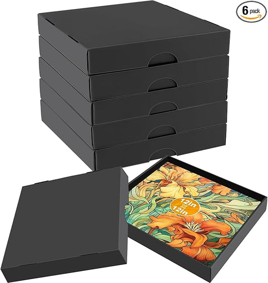 6 Pack 12x12 Scrapbook Paper Storage,Paper Storage Organizer Craft Organizers Storage for Art Craft Supplies Document Organizer,12.99 x 12.6 x 2.17 in