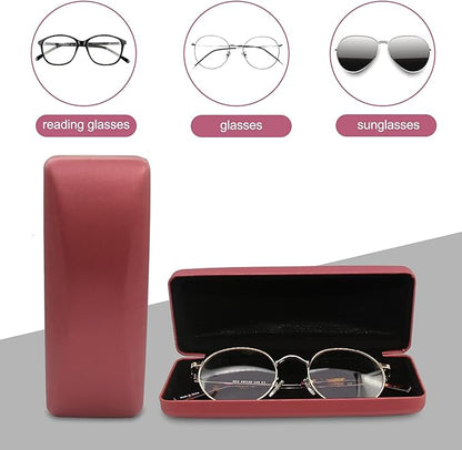 SMARTTOP Hard Shell Eyeglass Case- Glass Case With Cleaning Cloth, Glasses Case hard shell for men women