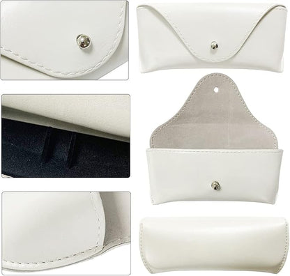 LogHog Portable Leather Glasses Case,Flexible Sunglasses Pouch Slim Case for Women Men Horizontal Eyeglass Case