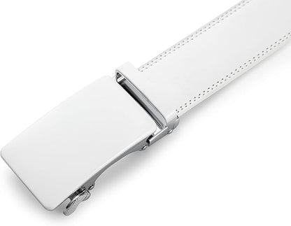 Lingli Men's Belt,Ratchet Dress Belt with Automatic Buckle Brown/Black-Trim to Fit-35mm wide