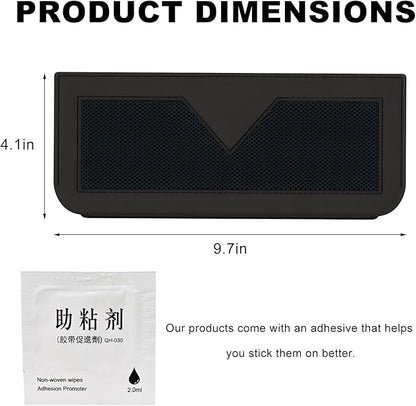 Car Sunglasses Case, PU Leather Pocket Self-Adhesive Storage Pouch for Vehicle Door Window Console, Multifunctional Vehicle Interior Organizer for Glasses Phones Wallets Keys (Black)