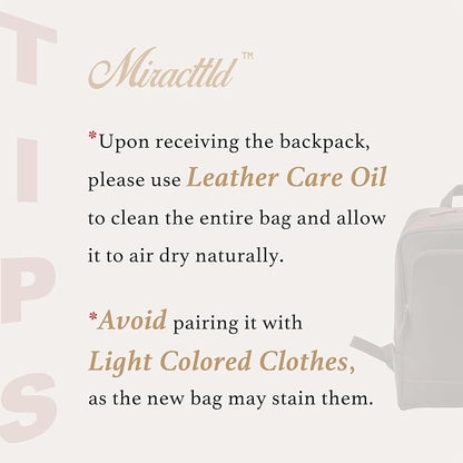 Leather Backpack for Men 15.6" Laptop Backpack 100% Madagascar top-Grain Leather Backpack Dark Brown Medium Size