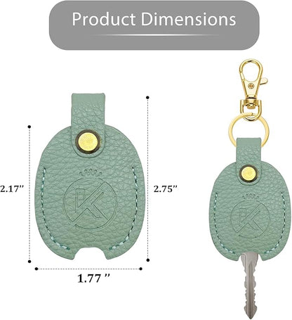 Leather Key Sleeve for Broken Key, Car Key Cover, Key Loop Replacment, Key Fod Protector Keychain for Women/Men