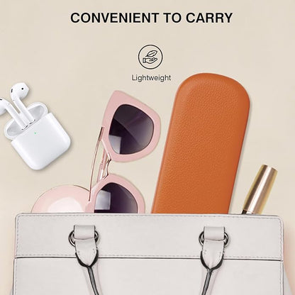 Marvolia Glasses Case Large Hard Shell Eyeglasses Case PU Leather Protective Case for Sunglasses Eyeglasses