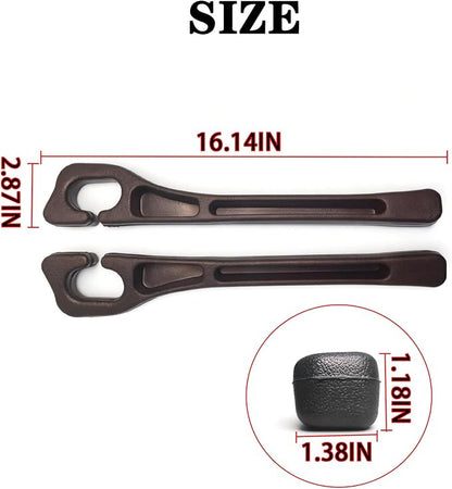 Car Seat Gap Filler Organizer of 2 - No Drop Seat Guard, Universal Car Seat Gap Filler, Durable Non-Slip Material, Easy 10-Second Install for Cars, Trucks & SUV (Brown)