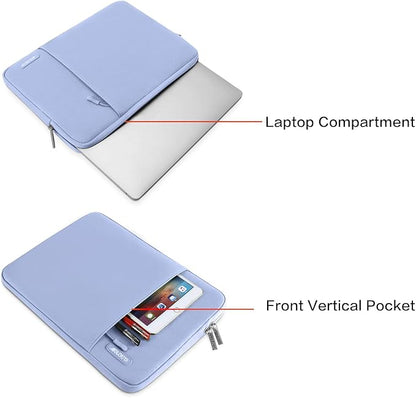 MOSISO Laptop Case 13 inch, Laptop Sleeve Compatible with MacBook Neo/Air/Pro 13 inch with A18/M5/M4/M3/M2/M1 Chip 2026-2016, Polyester Vertical Computer Sleeve Bag with Pocket, Pastel Blue