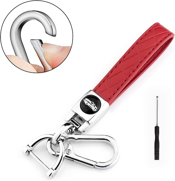 XIYANG TRADE for Jeep Key Fob Cover with Keychain,Soft TPU Key Case Shell Full Protection for Grand Cherokee Renegade Chrysler 200 300 Dodge RAM Durango Challenger Journey Dart Compass Charger(Red)