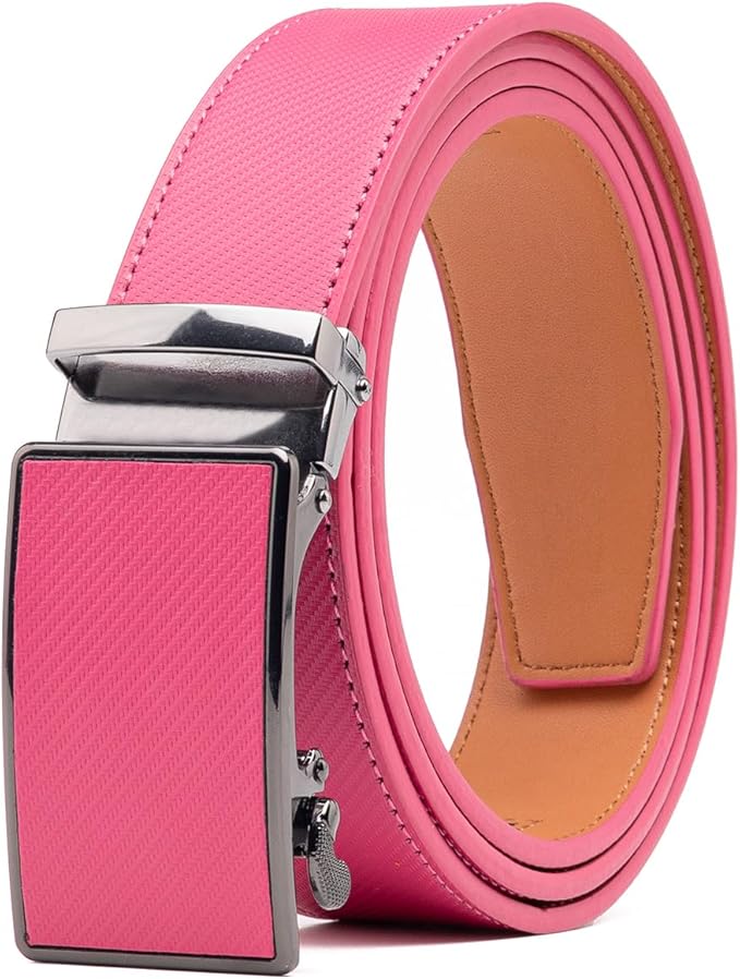 Fabio Valenti Mens Belt,Ratchet Belt Dress with 1 3/8" Genuine Leather with Easier Adjustable Buckle, Trim to Fit