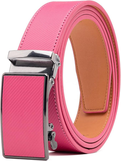 Fabio Valenti Mens Belt,Ratchet Belt Dress with 1 3/8" Genuine Leather with Easier Adjustable Buckle, Trim to Fit