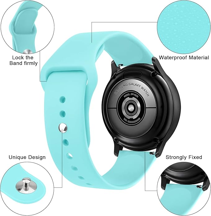 Meliya 22mm Watch Bands Quick Release Replacement Wristband, Soft Silicone Sport Replacement Straps for Men Women