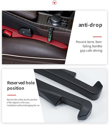 IHOTDER 2PCS Car Seat Gap Filler - Car Seat Gap Filler Organizer for Holding Phone,Key,Purse - Universal Car Gap Filler Fits Car Truck SUV Car Interior Accessories (Black/2PCS)…