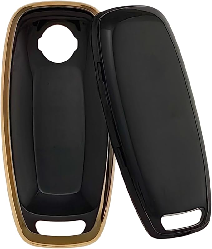 REPROTECTING TPU Key Fob Cover Compatible with Nissan Pathfinder Rogue Kicks (Black/White, 3 Buttons/TPU)