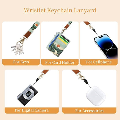 Hancynir Slim Wallet Women Credit Card Holder, Mountain Tree Sunset RFID Blocking Front Pocket Wallet Wristlet Keychain Lanyard Small Cute Thin Travel Zipper Coin PU Leather Card Case Organizer Gifts