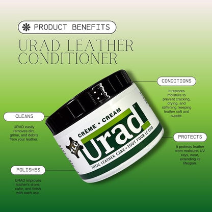 Leather Conditioner 7oz (200g) Black – Premium Color-Restoring Leather Care for Shoes, Jackets, Bags, and Furniture