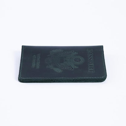 INCARNE US Leather Passport Holder for Travel - Passport Case - Passport Wallet for Men - Passport Cover for Women Sleeve Protector - Travel Essentials Vacation Luggage Travel Gifts - Vintage Green