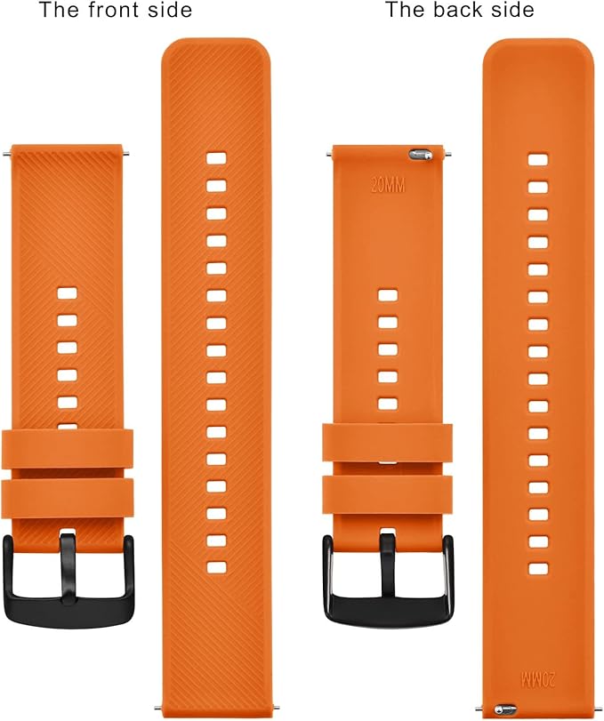 BISONSTRAP Watch Strap 18mm 19mm 20mm 21mm 22mm, Quick Release Silicone Watch Bands for Men Women